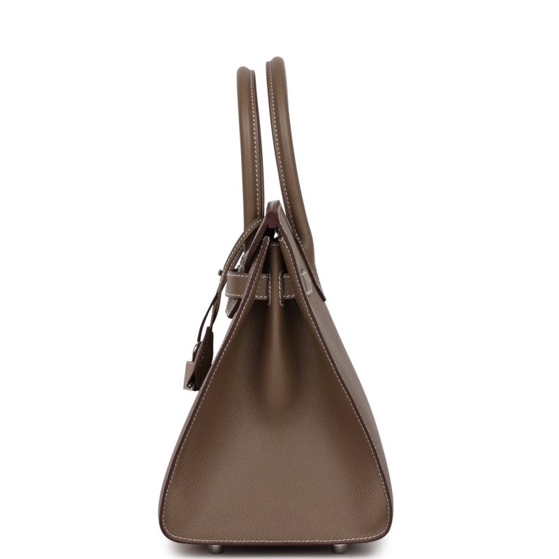 Hermes Birkin Sellier 30 Etoupe Epsom Palladium Hardware - Image 3