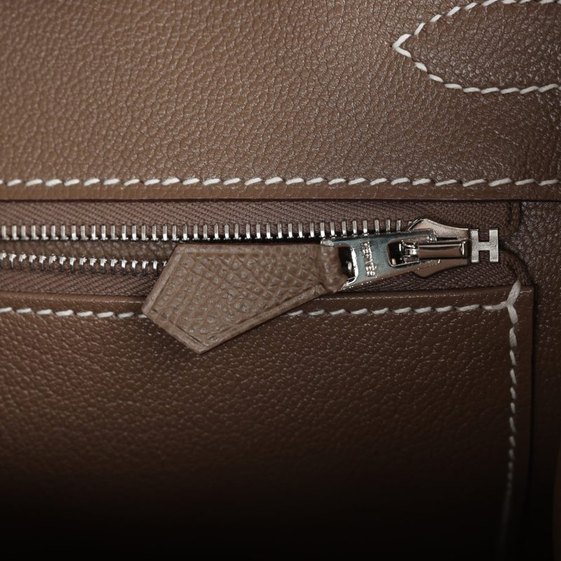 Hermes Birkin Sellier 30 Etoupe Epsom Palladium Hardware - Image 8