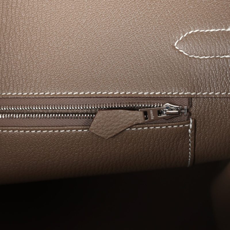 Hermes Birkin 35 Etoupe Togo Palladium Hardware - Image 8