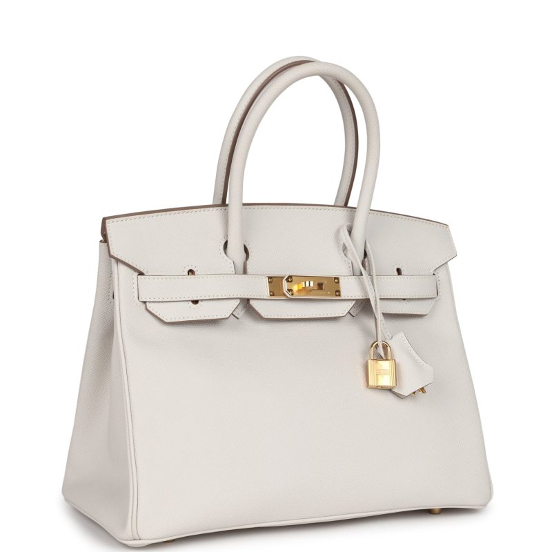 Hermes Birkin 30 Gris Pale Epsom Gold Hardware - Image 2