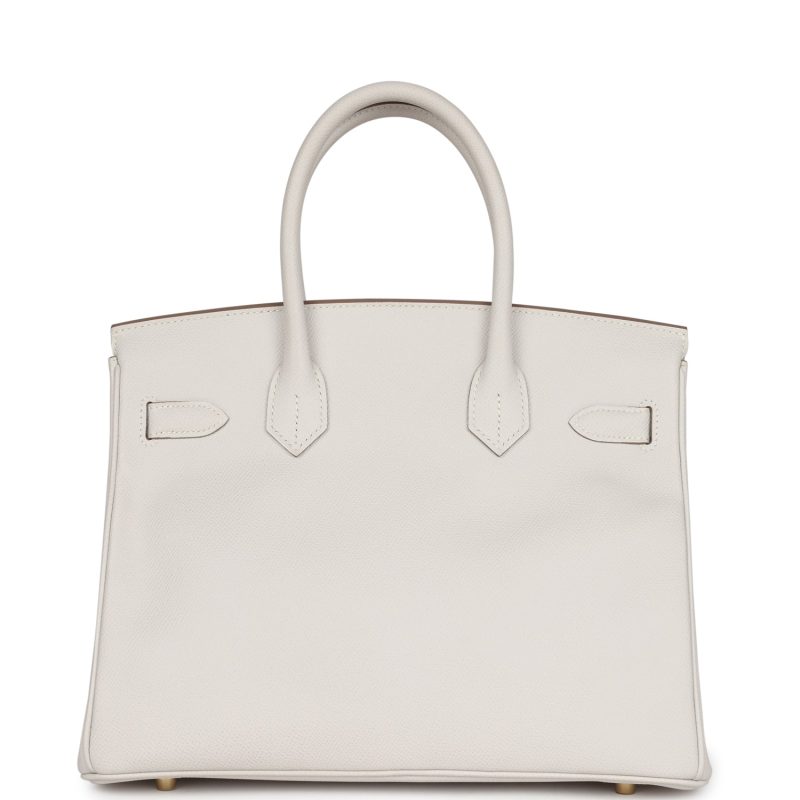 Hermes Birkin 30 Gris Pale Epsom Gold Hardware - Image 4