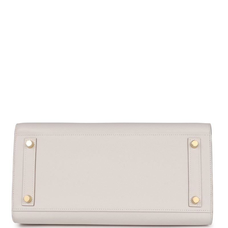 Hermes Birkin Sellier 30 Gris Pale Epsom Gold Hardware - Image 5