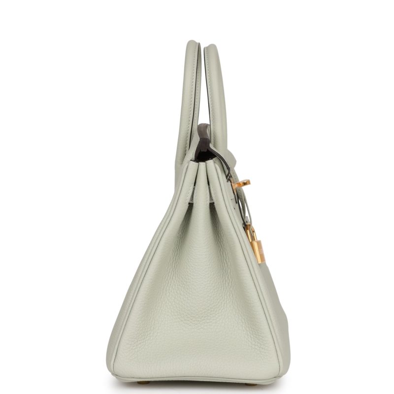Hermes Birkin 25 Gris Neve Togo Gold Hardware - Image 3