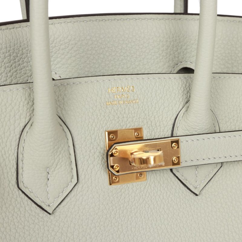 Hermes Birkin 25 Gris Neve Togo Gold Hardware - Image 6