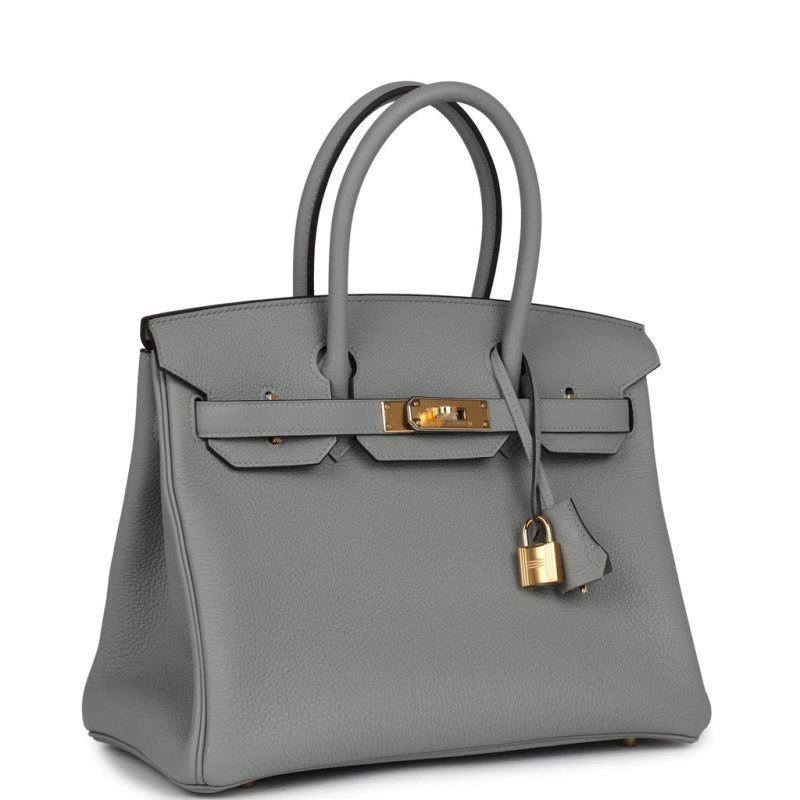 Hermes Birkin 30 Gris Mouette Togo Gold Hardware - Image 2