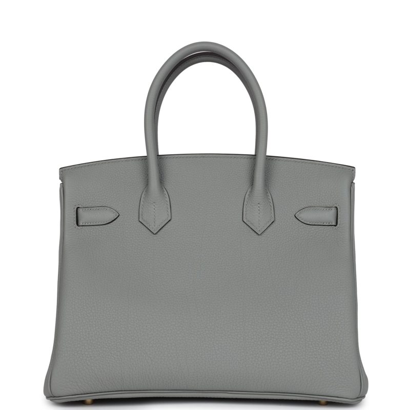 Hermes Birkin 30 Gris Mouette Togo Gold Hardware - Image 4