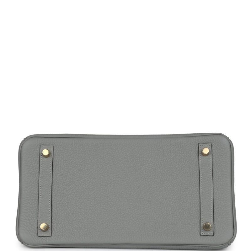 Hermes Birkin 30 Gris Mouette Togo Gold Hardware - Image 5