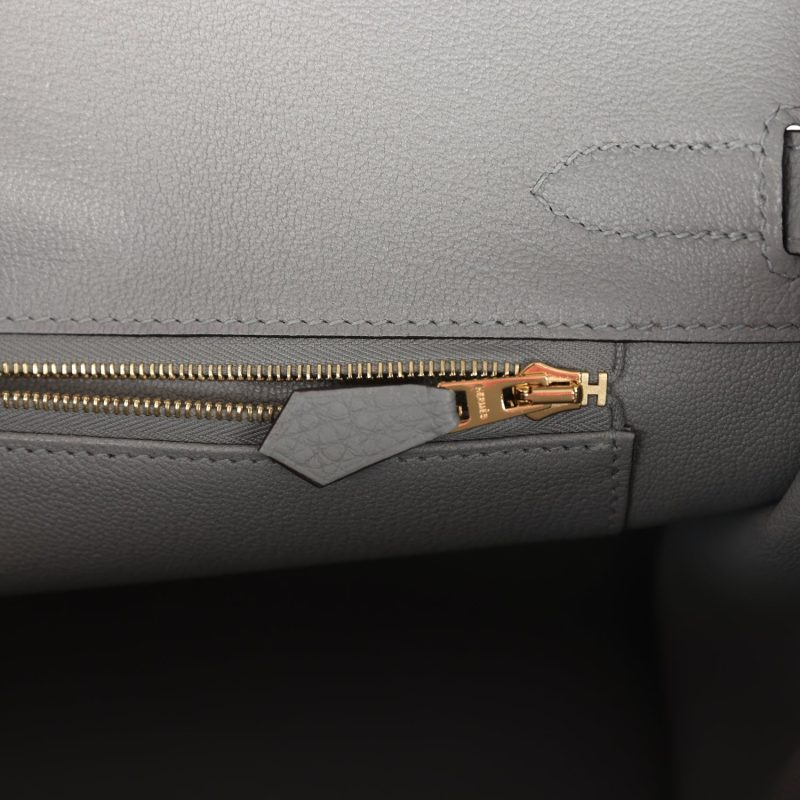 Hermes Birkin 30 Gris Mouette Togo Gold Hardware - Image 8