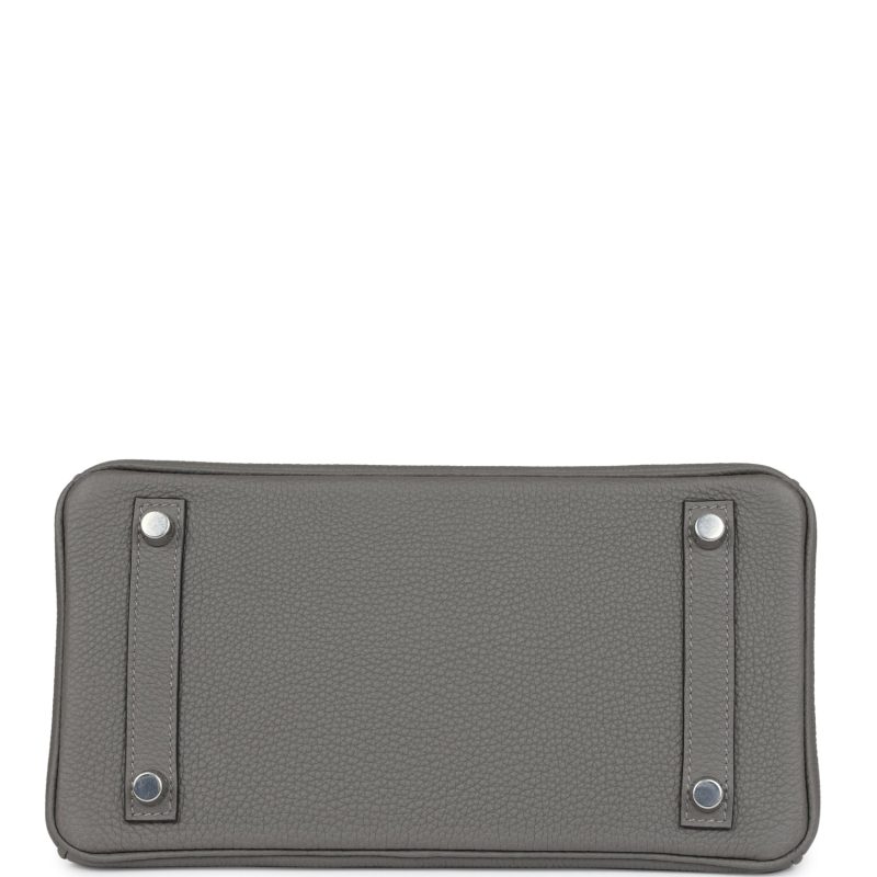 Hermes Birkin 25 Gris Meyer Togo and Gris Ciment Matte Alligator Touch Palladium Hardware - Image 5