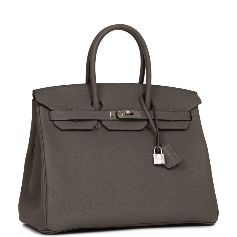 Hermes Birkin 35 Gris Meyer Togo Palladium Hardware - Image 2
