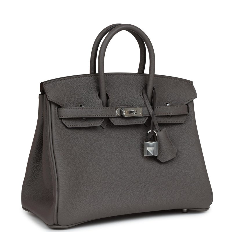 Hermes Birkin 25 Etain Togo Palladium Hardware - Image 2