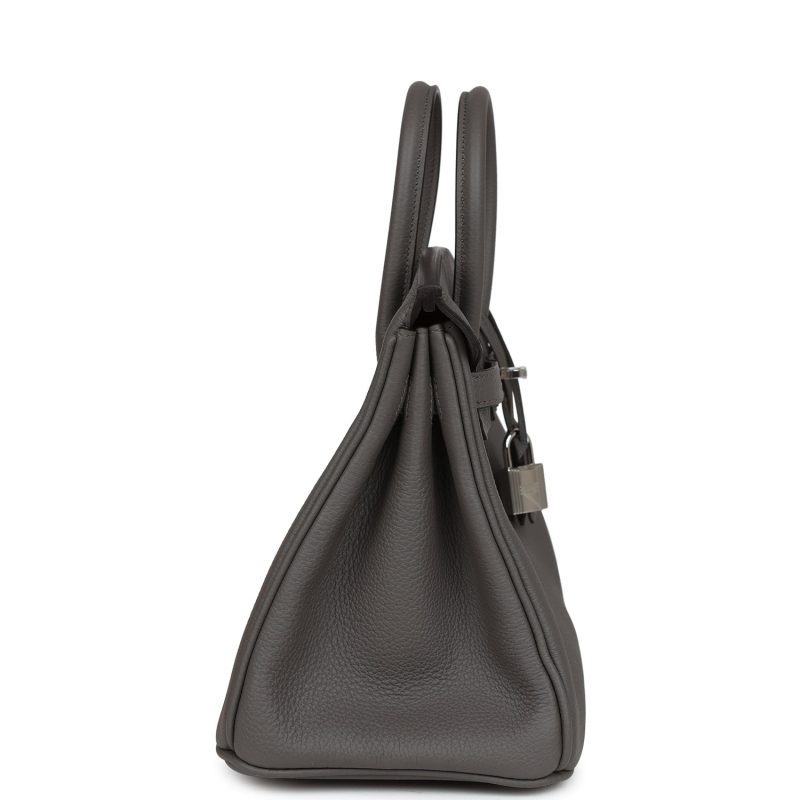 Hermes Birkin 25 Etain Togo Palladium Hardware - Image 3