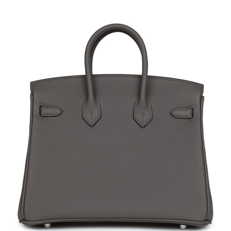 Hermes Birkin 25 Etain Togo Palladium Hardware - Image 4