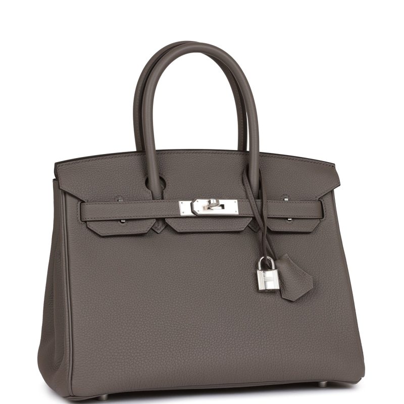 Hermes Birkin 30 Etain Togo Palladium Hardware - Image 2