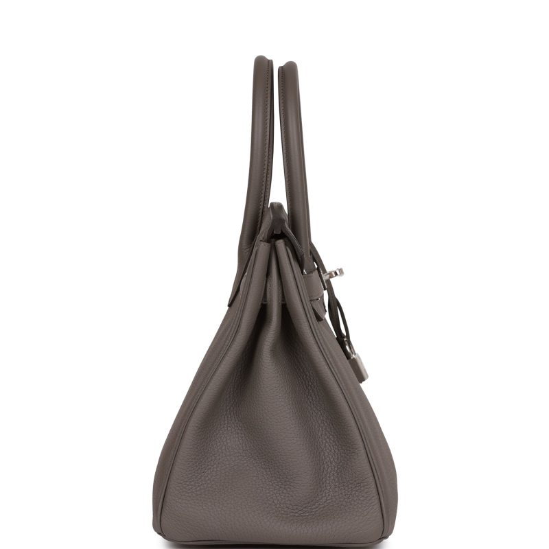 Hermes Birkin 30 Etain Togo Palladium Hardware - Image 3