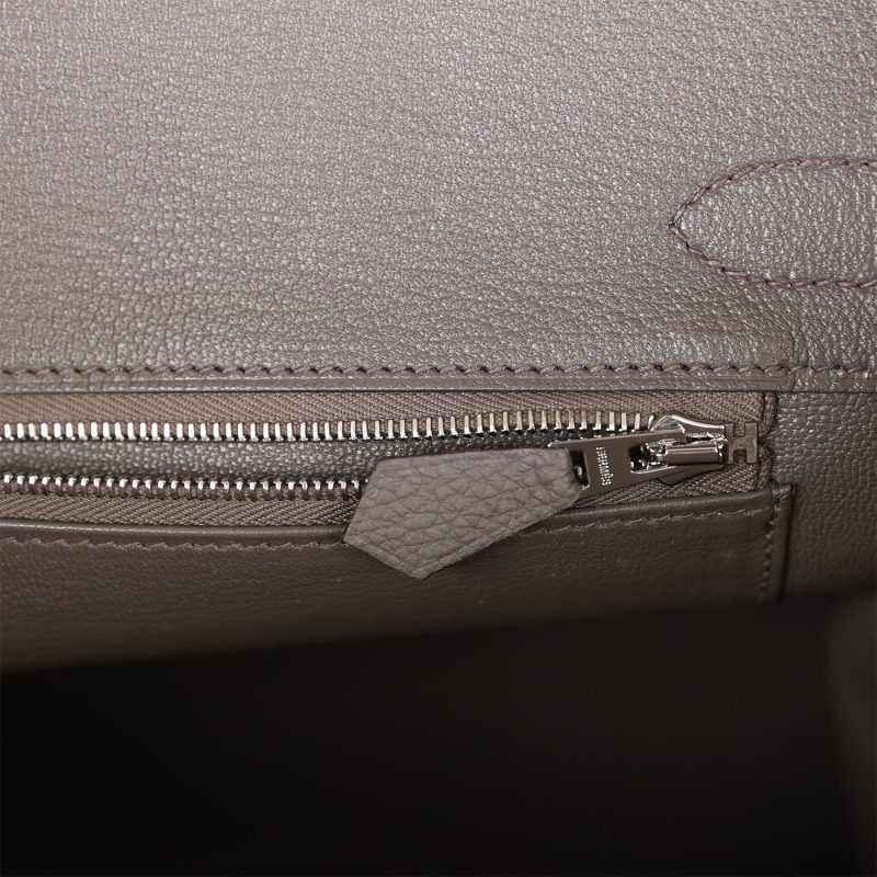 Hermes Birkin 30 Etain Togo Palladium Hardware - Image 8