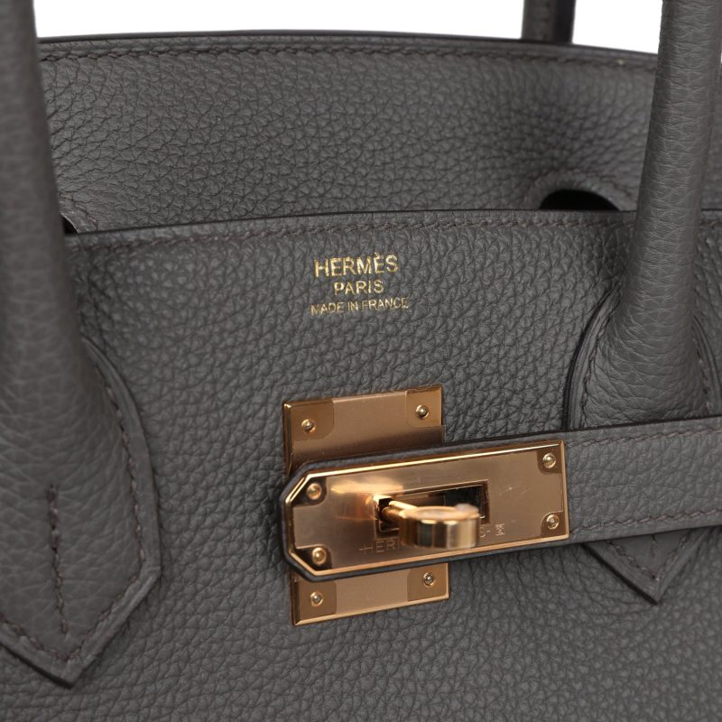Hermes Birkin 30 Etain Togo Rose Gold Hardware - Image 6