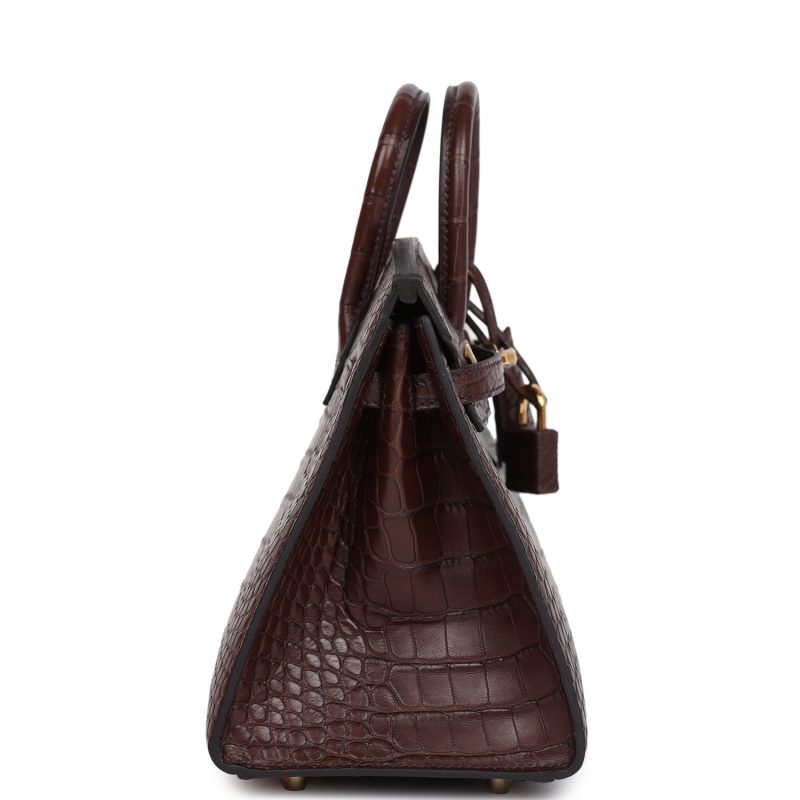 Hermes Birkin Sellier 20 Havane Matte Alligator Gold Hardware - Image 3