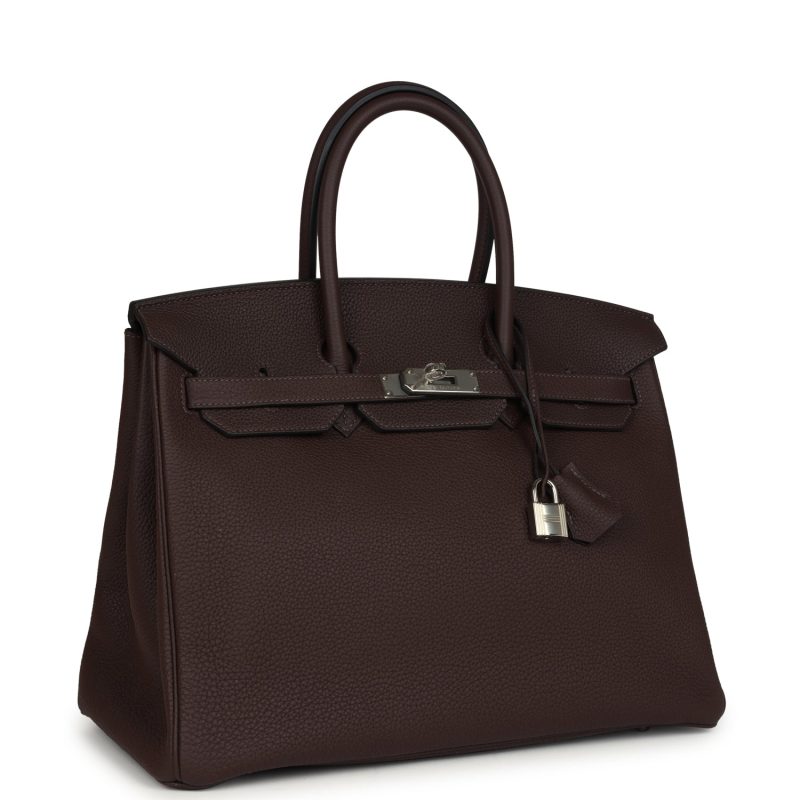 Hermes Birkin 35 Chocolate Togo Palladium Hardware - Image 2