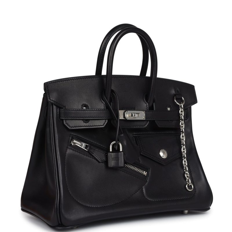 Hermes Limited Edition Birkin Rock 25 Black Volupto Palladium Hardware - Image 2