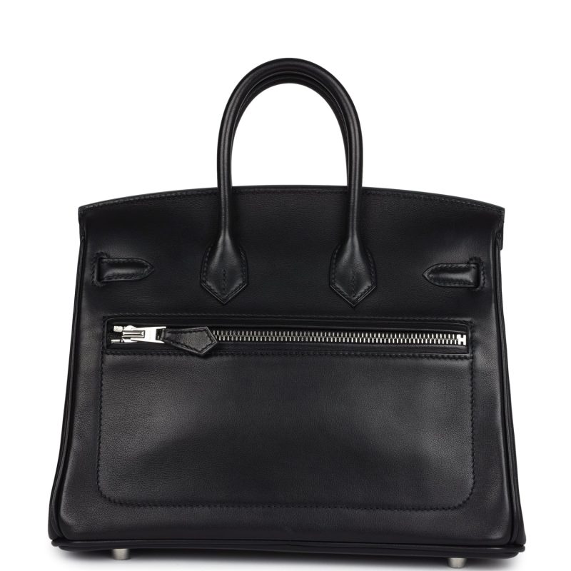 Hermes Limited Edition Birkin Rock 25 Black Volupto Palladium Hardware - Image 4