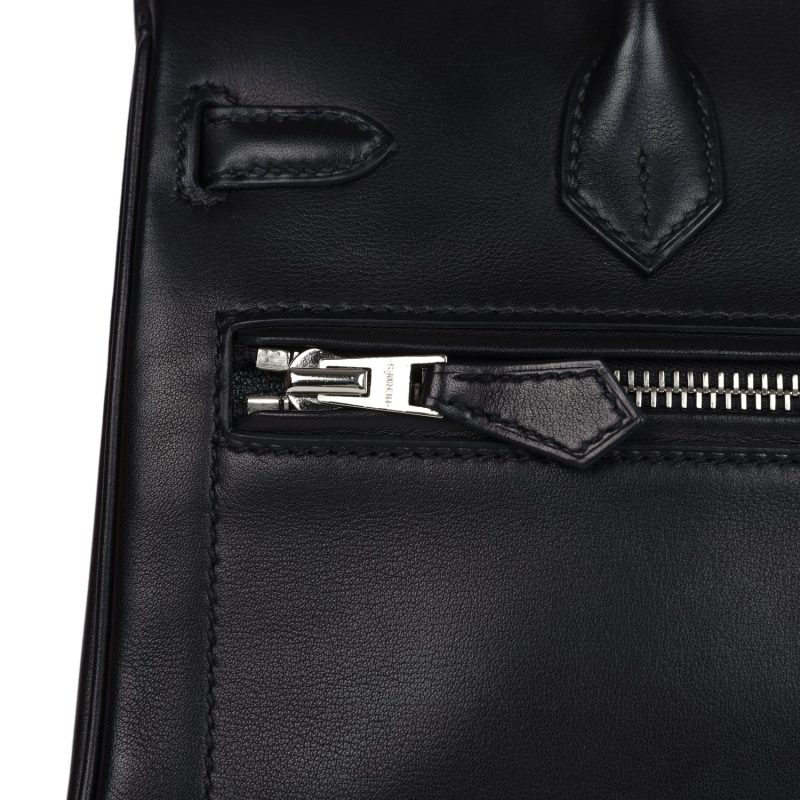 Hermes Limited Edition Birkin Rock 25 Black Volupto Palladium Hardware - Image 5