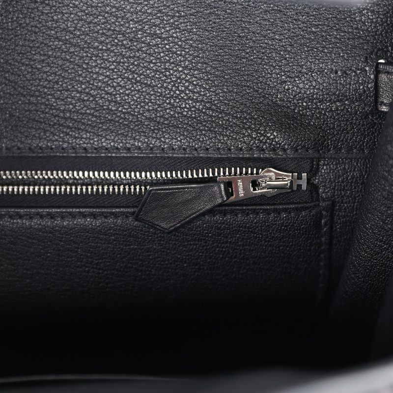 Hermes Limited Edition Birkin Rock 25 Black Volupto Palladium Hardware - Image 10