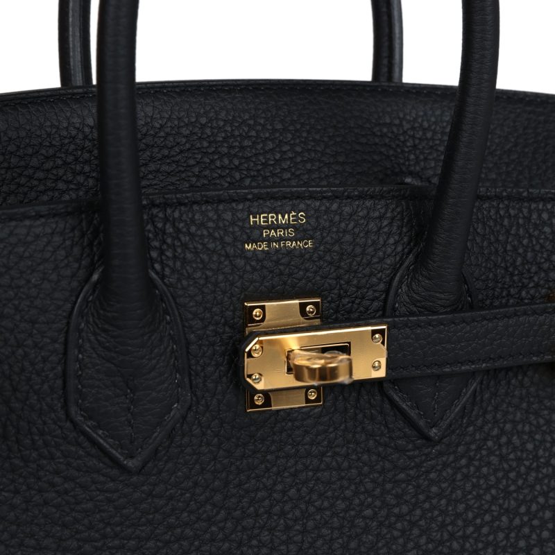 Hermes Birkin 25 Black Togo Gold Hardware - Image 6