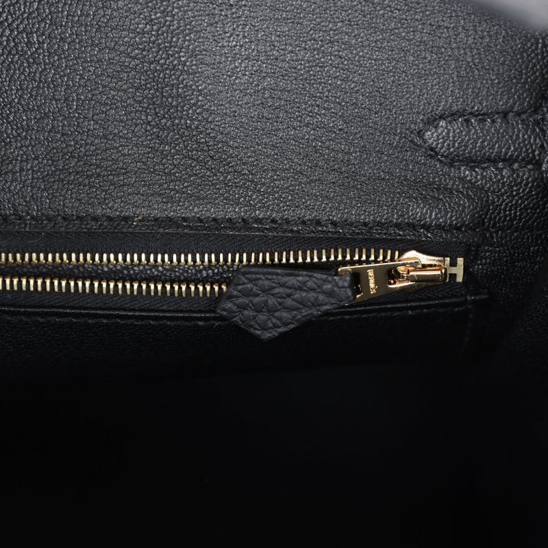 Hermes Birkin 25 Black Togo Gold Hardware - Image 8