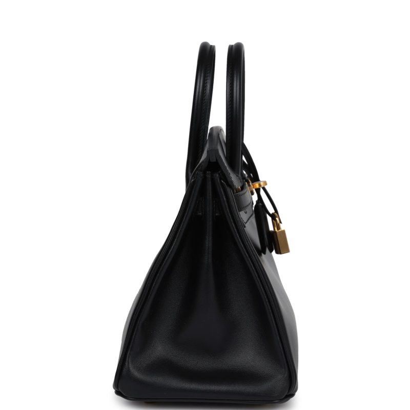 Hermes Birkin 25 Black Box Gold Hardware - Image 3