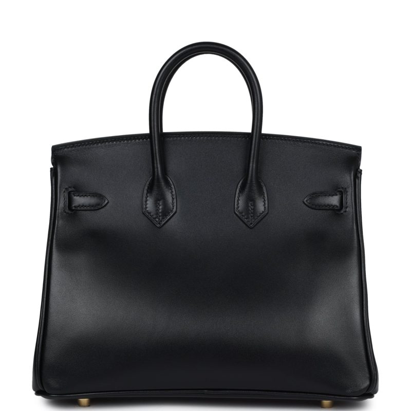 Hermes Birkin 25 Black Box Gold Hardware - Image 4