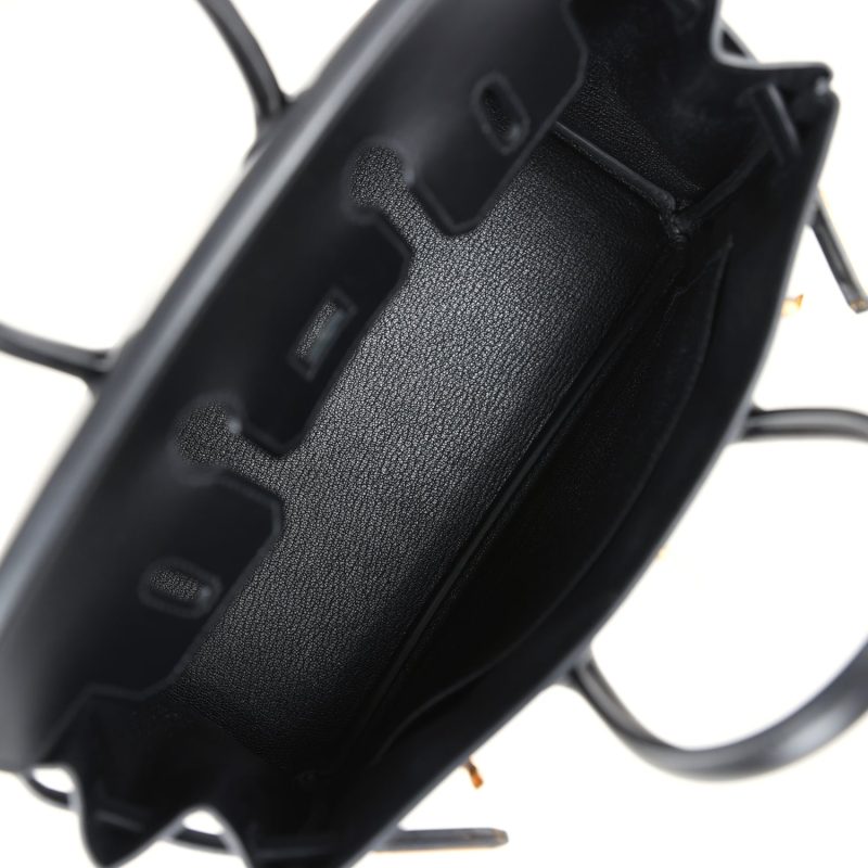 Hermes Birkin 25 Black Box Gold Hardware - Image 7
