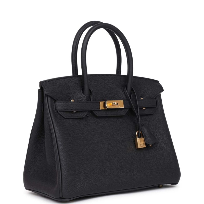 Hermes Birkin 30 Black Togo Gold Hardware - Image 2