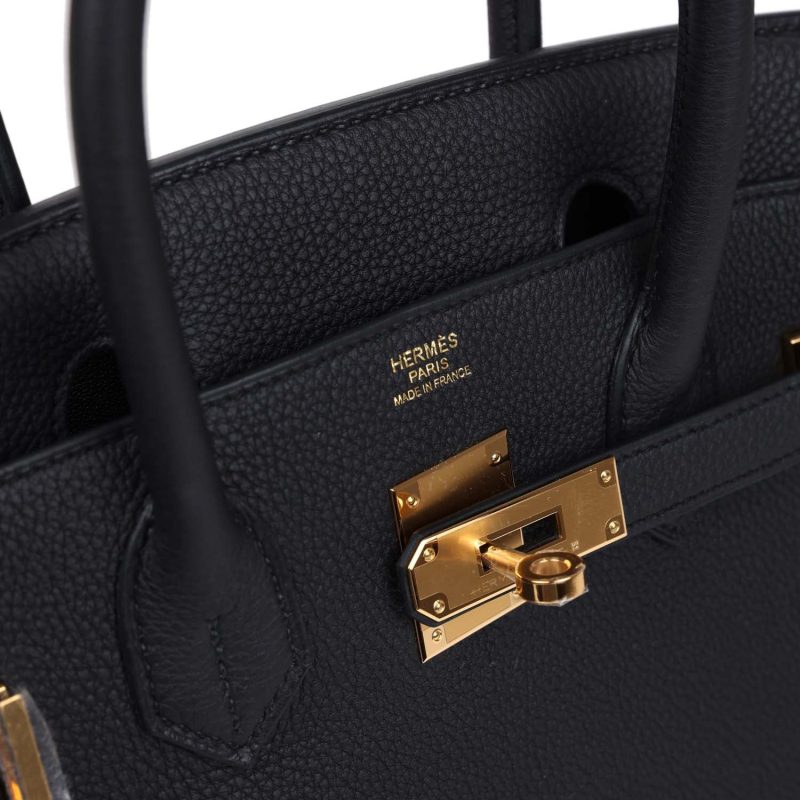 Hermes Birkin 30 Black Togo Gold Hardware - Image 6