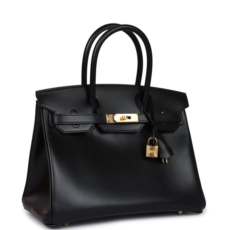 Hermes Birkin 30 Black Tadelakt Gold Hardware - Image 2