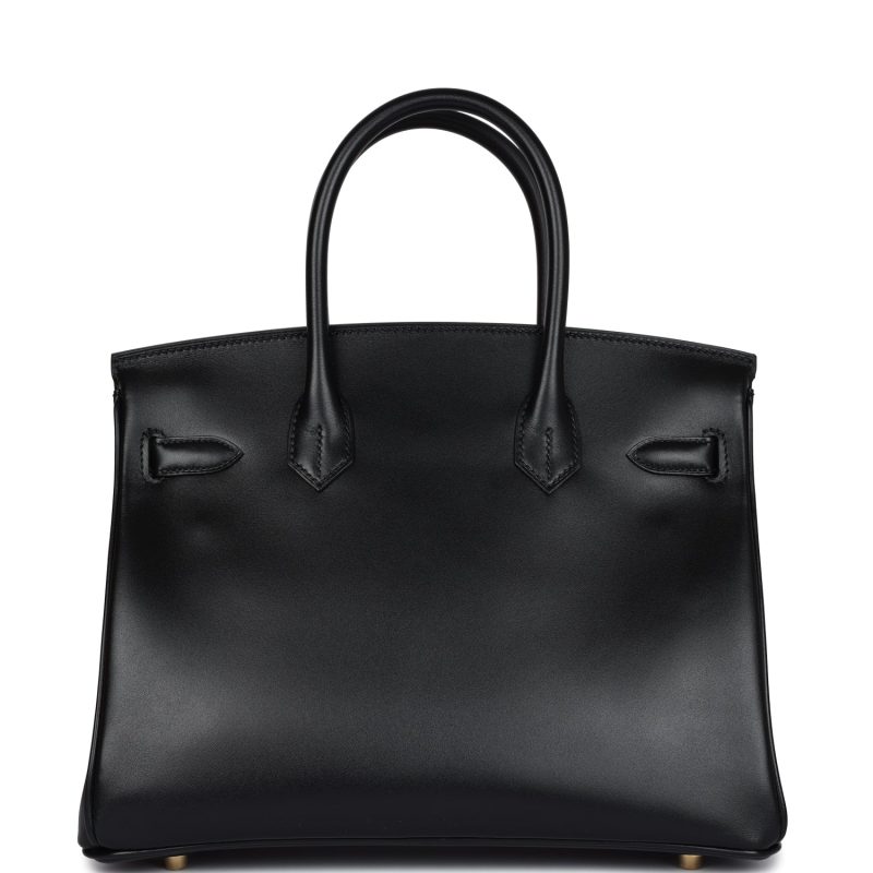 Hermes Birkin 30 Black Tadelakt Gold Hardware - Image 4