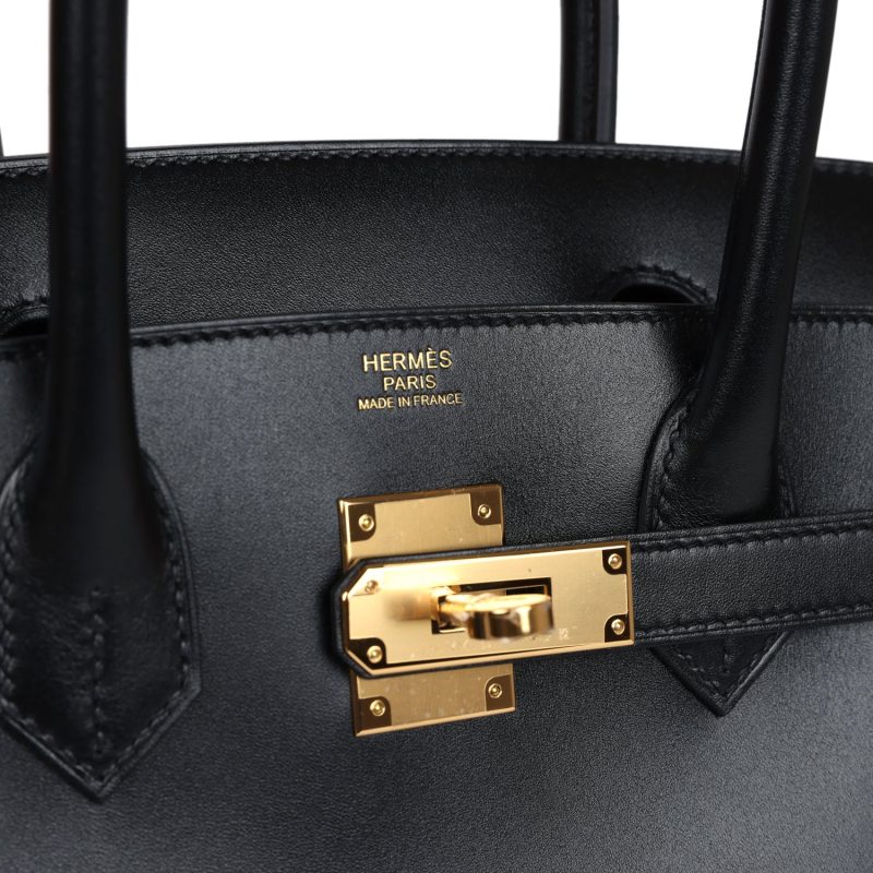 Hermes Birkin 30 Black Tadelakt Gold Hardware - Image 6