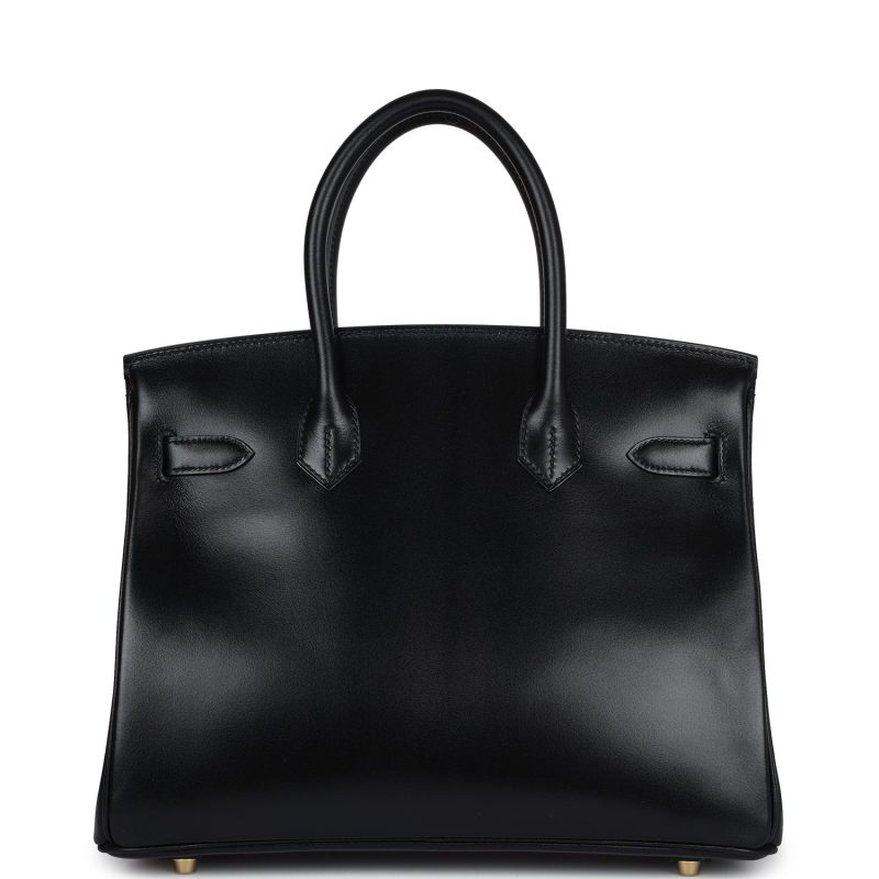 Hermes Birkin 30 Black Box Gold Hardware - Image 4