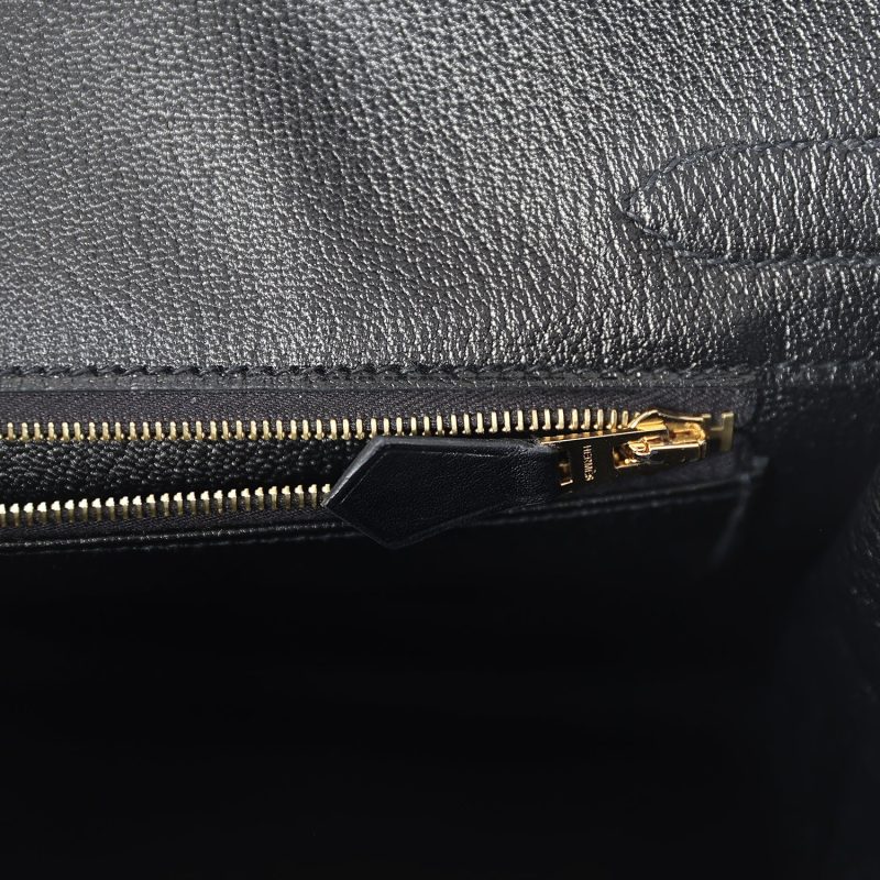 Hermes Birkin 30 Black Box Gold Hardware - Image 8