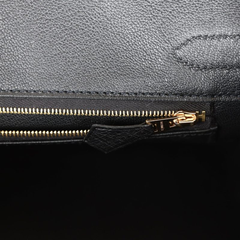 Hermes Birkin 30 Black Ostrich Rose Gold Hardware - Image 8