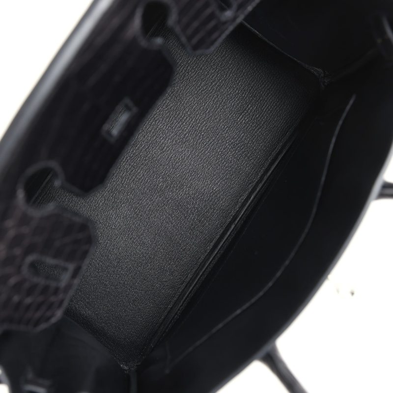 Hermes Birkin 30 Black Matte Alligator Palladium Hardware - Image 7