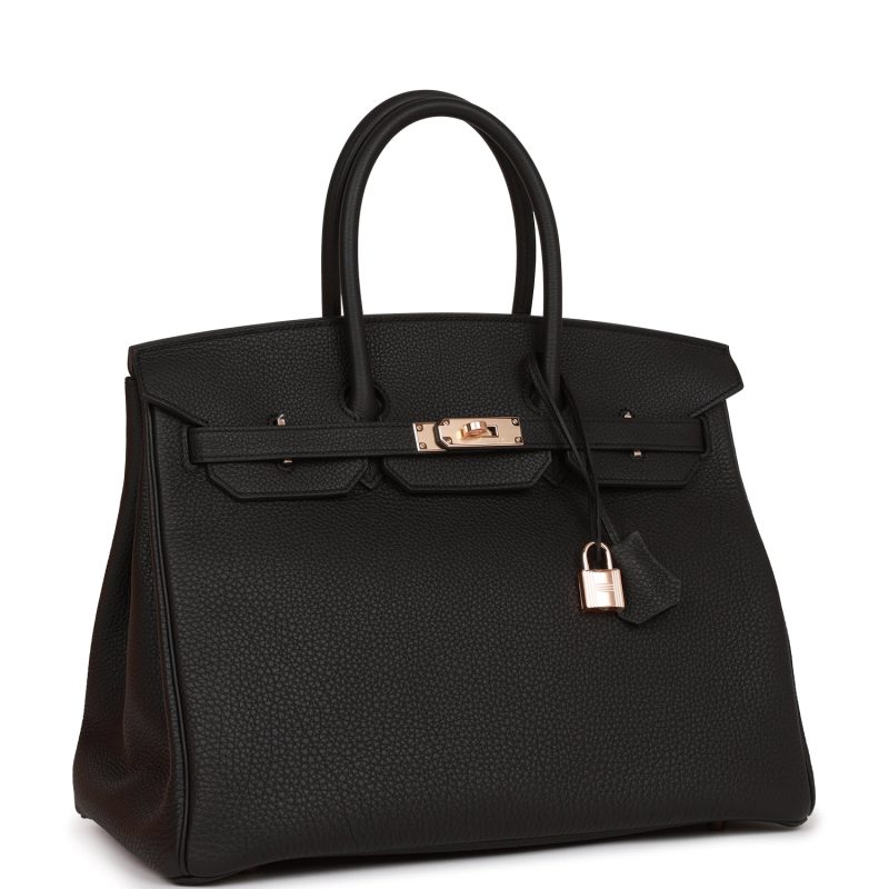 Hermes Birkin 35 Black Togo Rose Gold Hardware - Image 2
