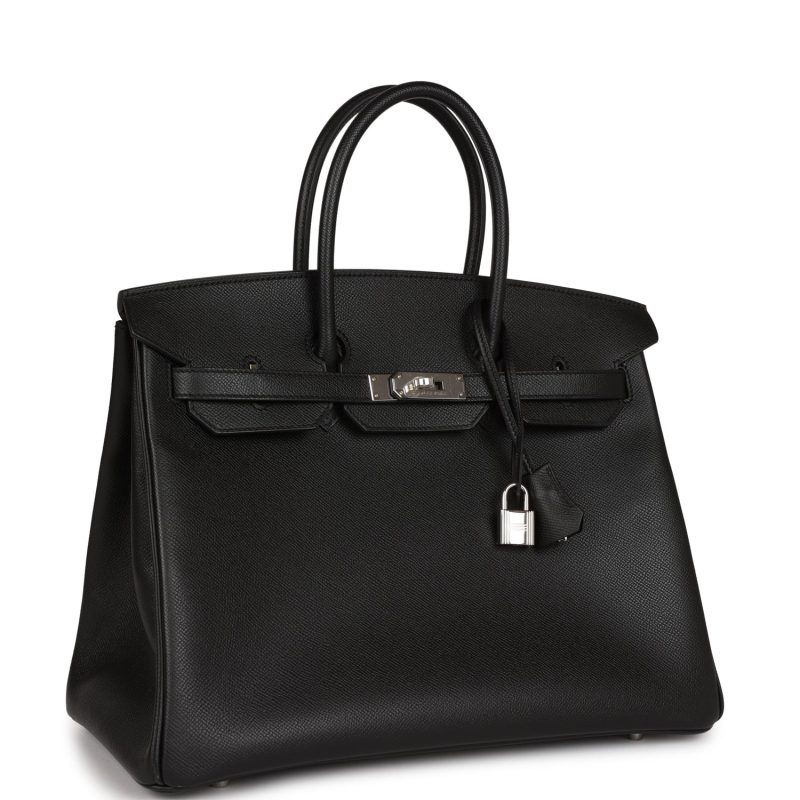 Hermes Birkin 35 Black Epsom Palladium Hardware - Image 2
