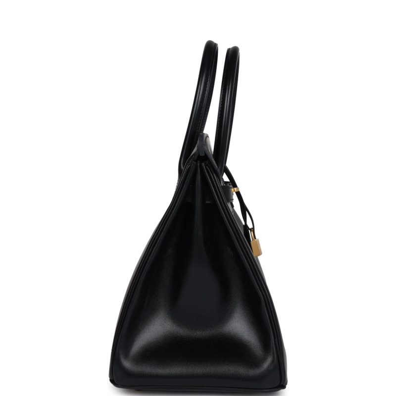 Hermes Birkin 35 Black Box Gold Hardware - Image 3