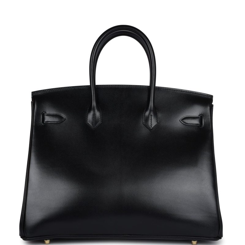 Hermes Birkin 35 Black Box Gold Hardware - Image 4