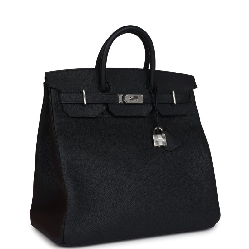Hermes HAC Birkin 40 Black Togo Palladium Hardware - Image 2