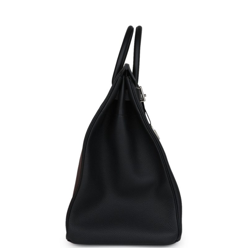 Hermes HAC Birkin 40 Black Togo Palladium Hardware - Image 3