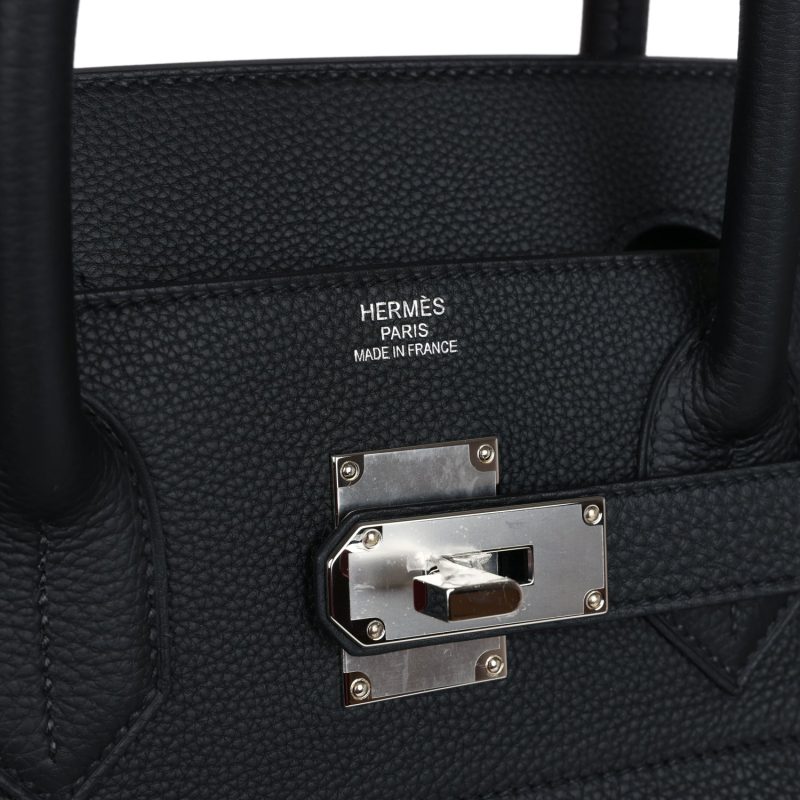 Hermes HAC Birkin 40 Black Togo Palladium Hardware - Image 6