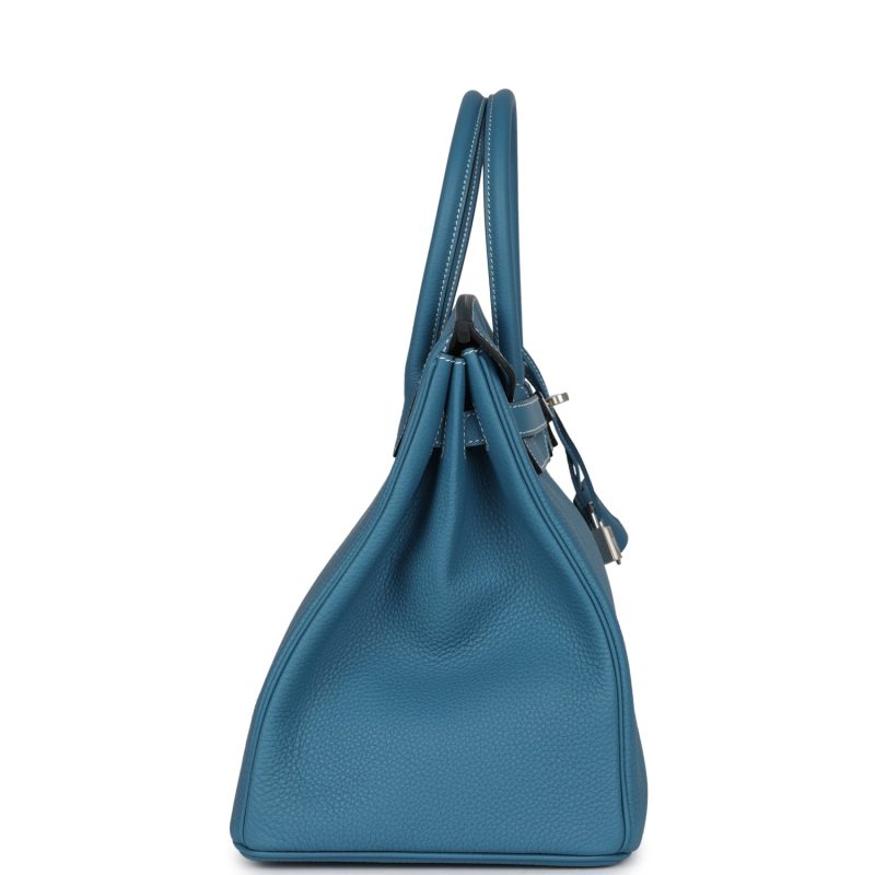 Hermes Birkin 35 Blue Jean Togo Palladium Hardware - Image 3