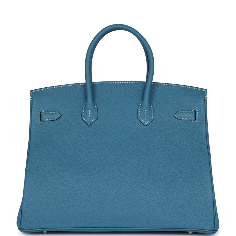 Hermes Birkin 35 Blue Jean Togo Palladium Hardware - Image 4